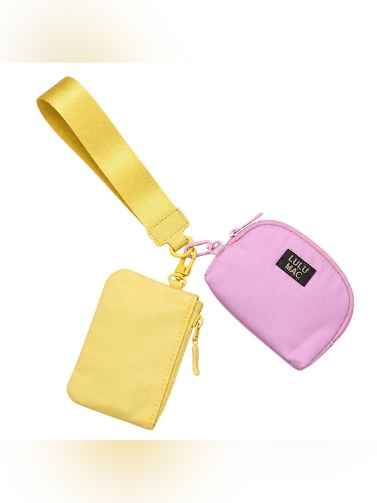 Lulu mac Handbags - Lulu Mac Butter And Light Pink Lulu Mac Double Pouch Wristlet Pouch